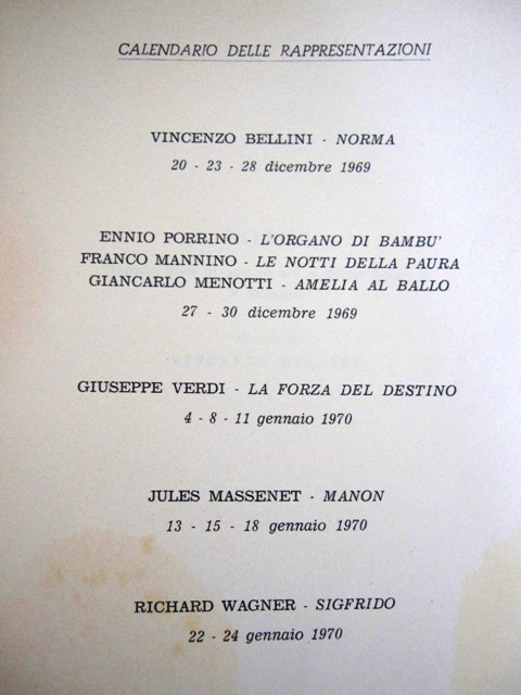 stagione lirica cagliari 1970
